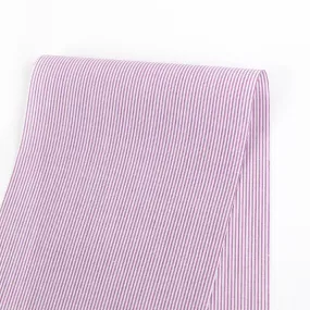 Micro Stripe Cotton Shirting - Byzantium Purple