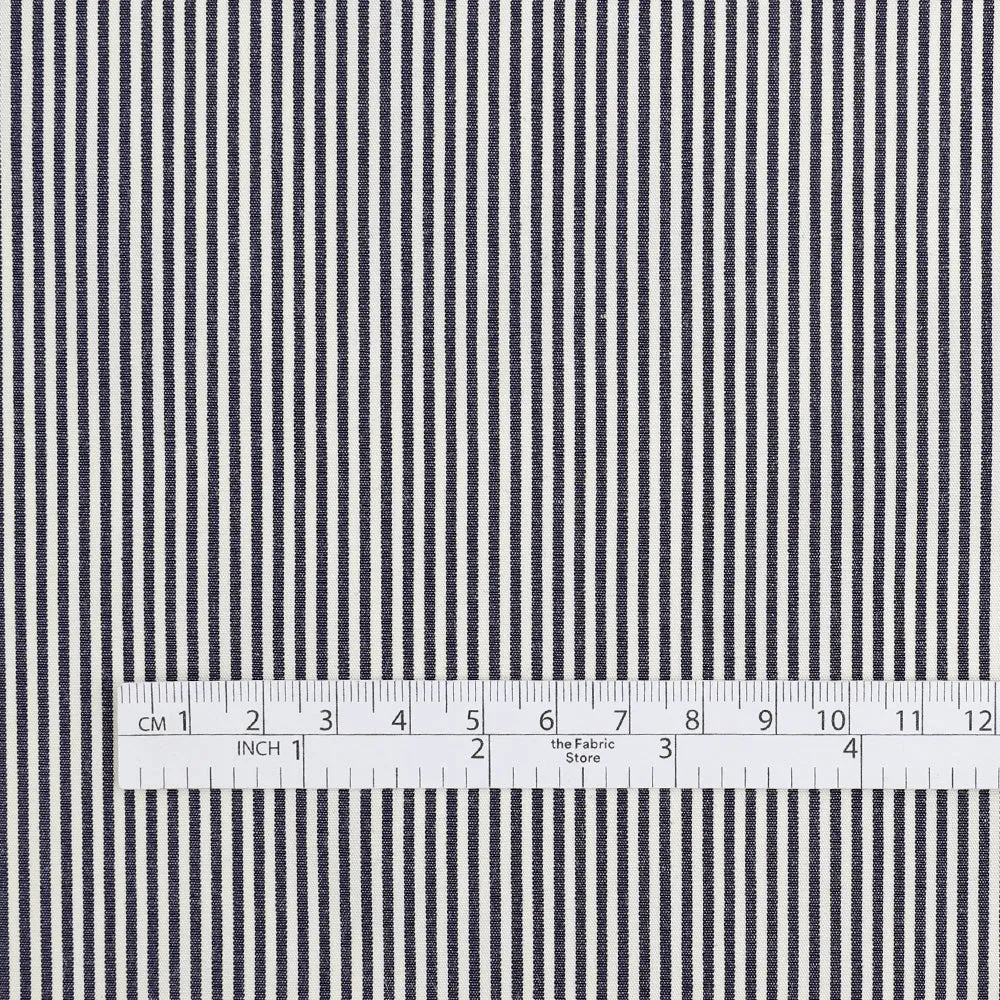 Mini Candy Stripe Cotton - Ink