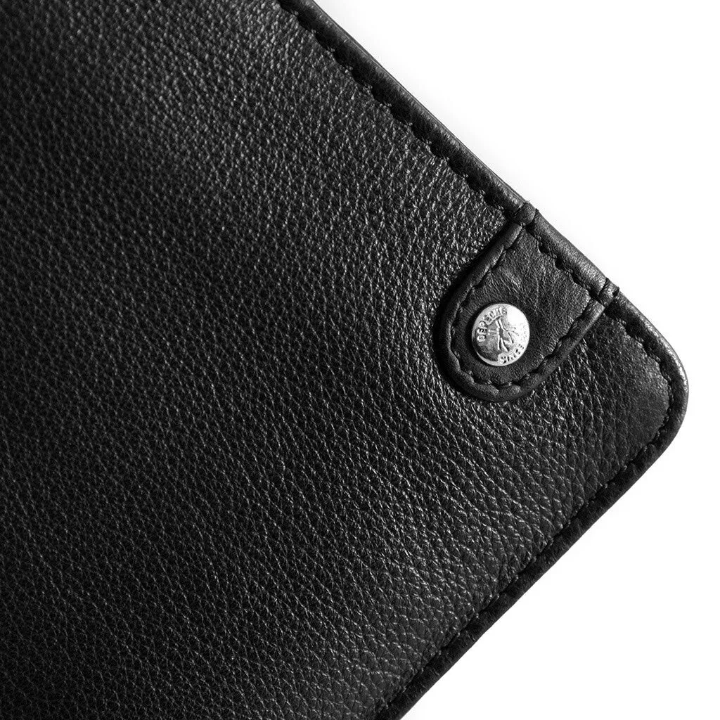 Mobile bag in soft leather and simple design / 16042 - Black (Nero)