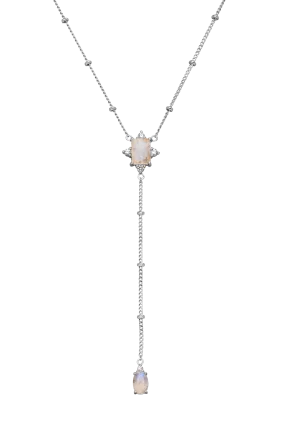 Moonstone Intuition Y-Necklace Silver