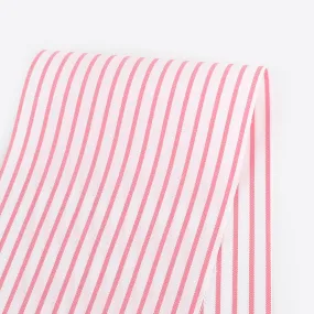 Music Stripe Cotton Shirting - Bubblegum (remnant)