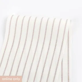 Music Stripe Slubby Cotton / Poly - Beige