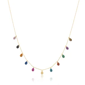 Necklace - Celestial Gaze - Teardrop Multicolor