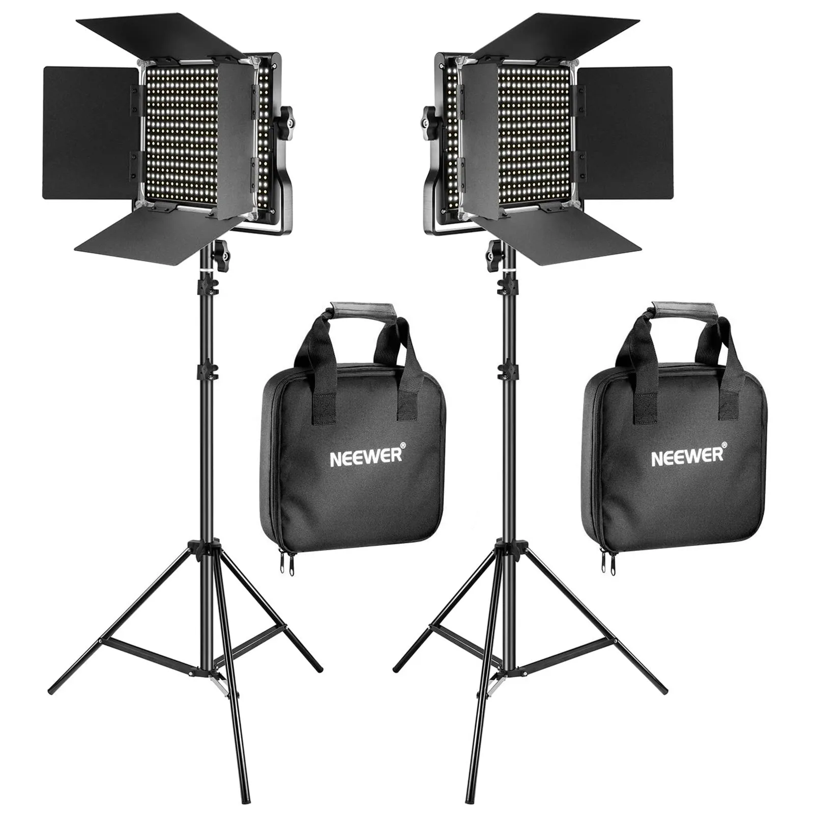 NEEWER 2 Pack NL660 Bi-Color 660 LED Video Light and Stand Kit