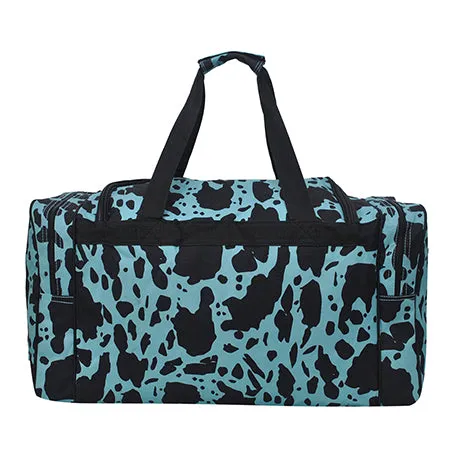 Neon Cow Turquoise NGIL Canvas 23 Duffle Bag