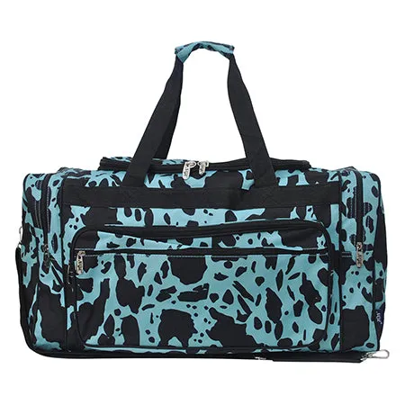 Neon Cow Turquoise NGIL Canvas 23 Duffle Bag