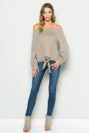 OFF SHOULDER SWEATSHIRT