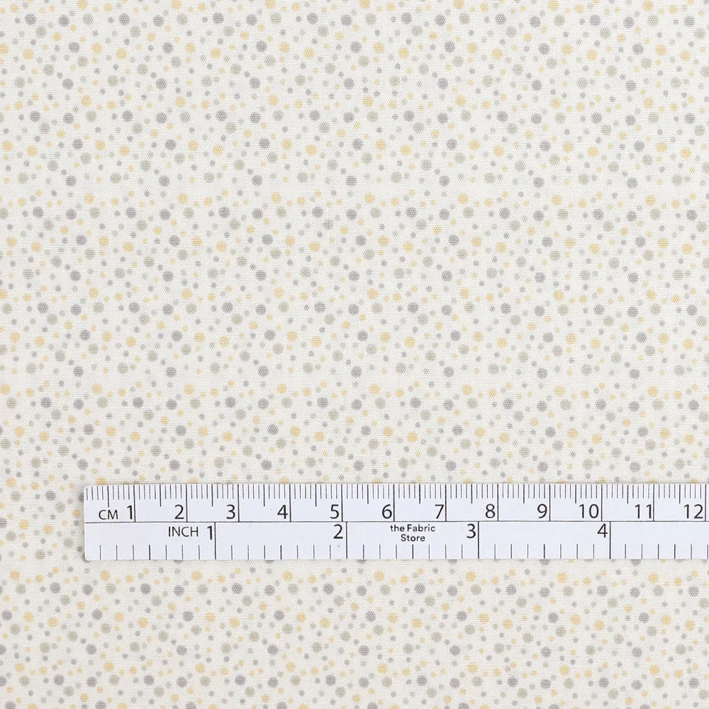 Optical Dot Cotton Poplin - Yellow Mix