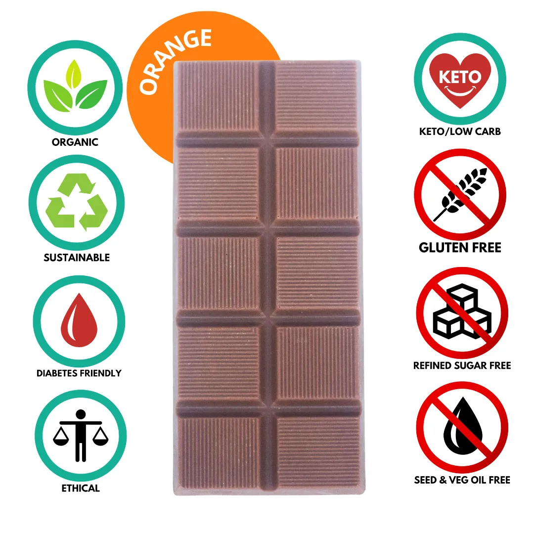 Orange Milk Chocolate Bar (40g)