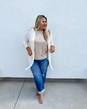 OS PLUS ONLY Lola Cardigan in Sweet Cream