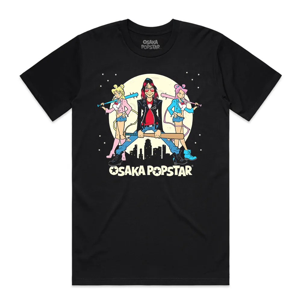 Osaka Popstar Bat Moon Black Tee