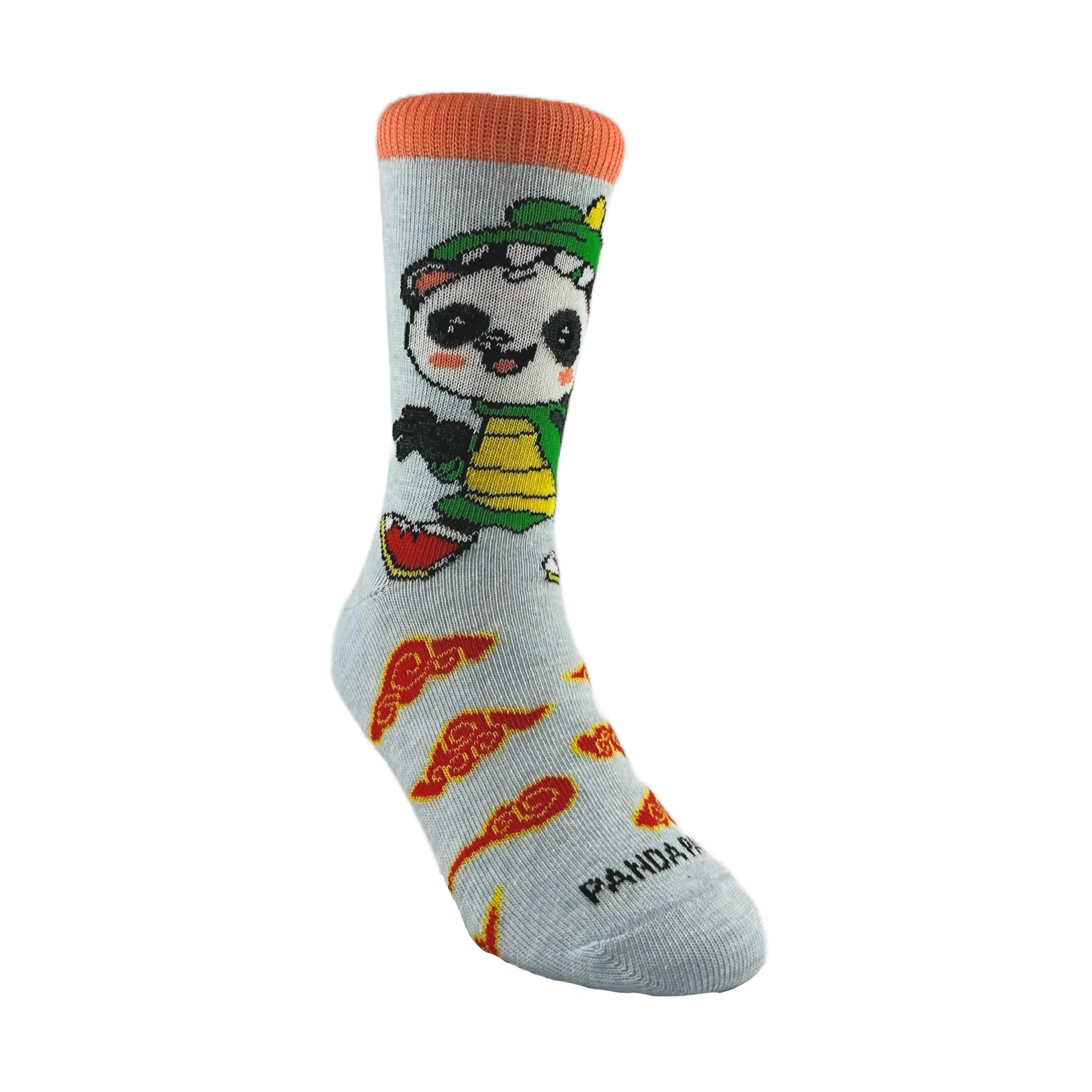 Panda Wearing Dragon Costume Socks for Kids (Ages 3-7)