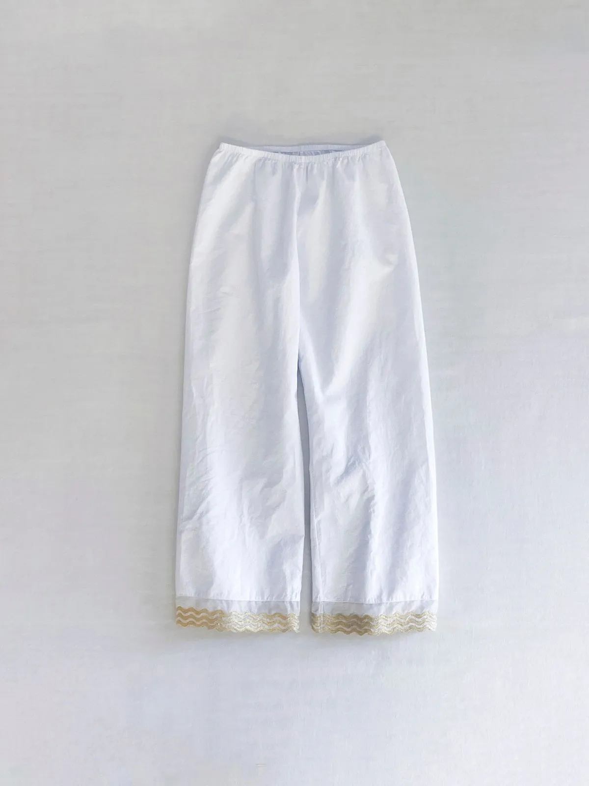 Pants with Lace in Rice