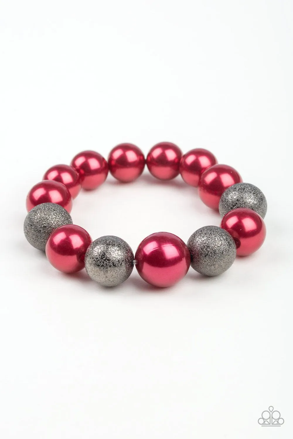 Paparazzi Accessories  - Humble Hustle #N607 Peg - Red Bracelet