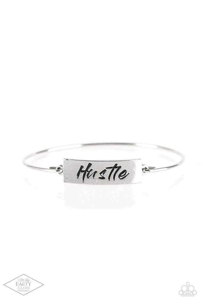 Paparazzi Accessories  - Hustle Hard #B249 Peg - Silver Bracelet