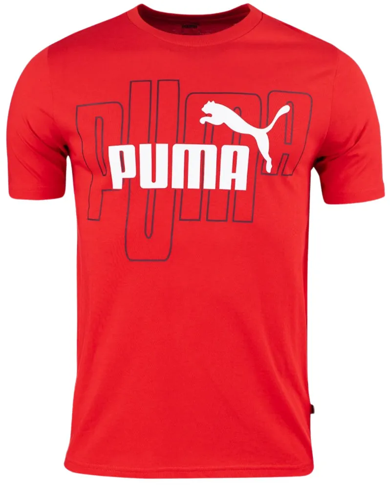 Playera Manga Corta Puma para Hombre Graphics No. 1 Logo Tee Rojo