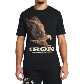 Playera Manga Corta Under Armour para Hombre Project Rock Eagle Graphics SS Negro