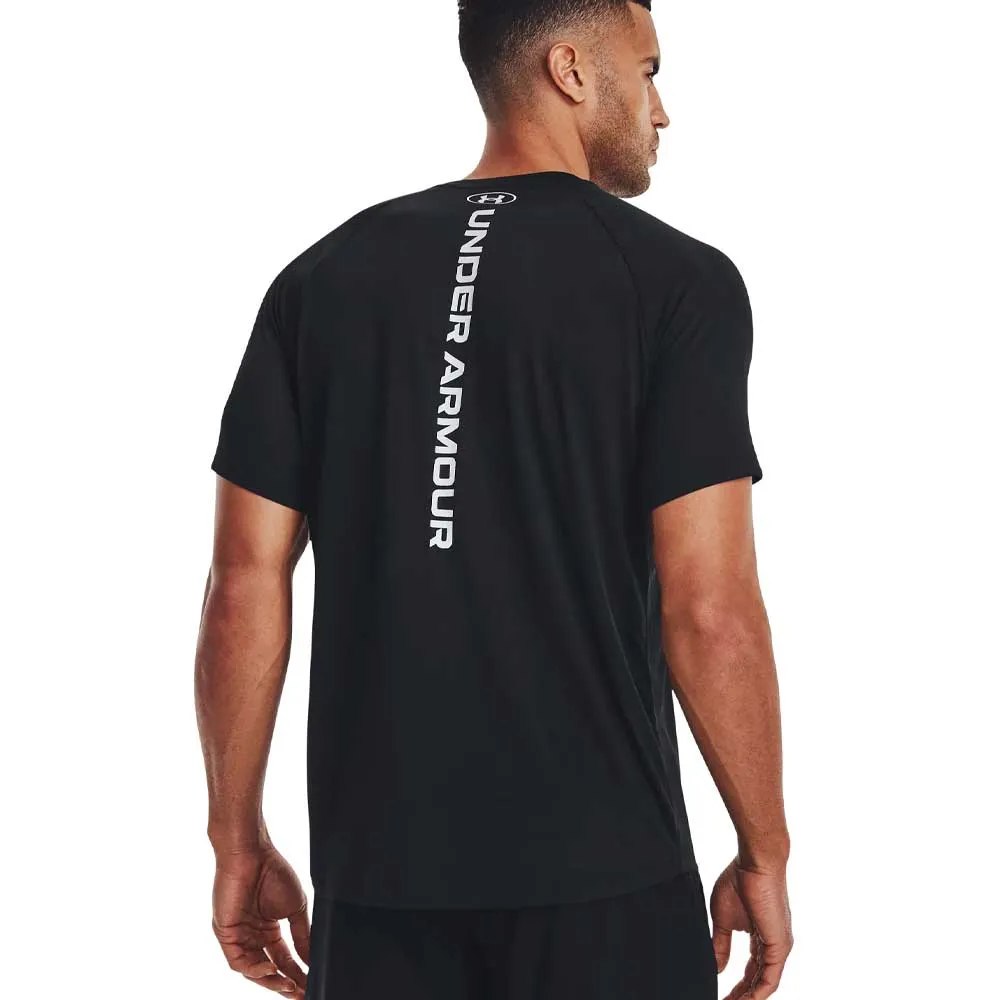 Playera Manga Corta Under Armour para Hombre Tech Reflective SS Negro