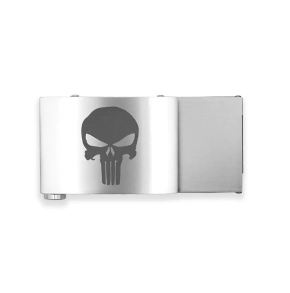 PUNISHER ENGRAVED BUCKLE | USA MADE TACTICAL GUN BELT 1.5"