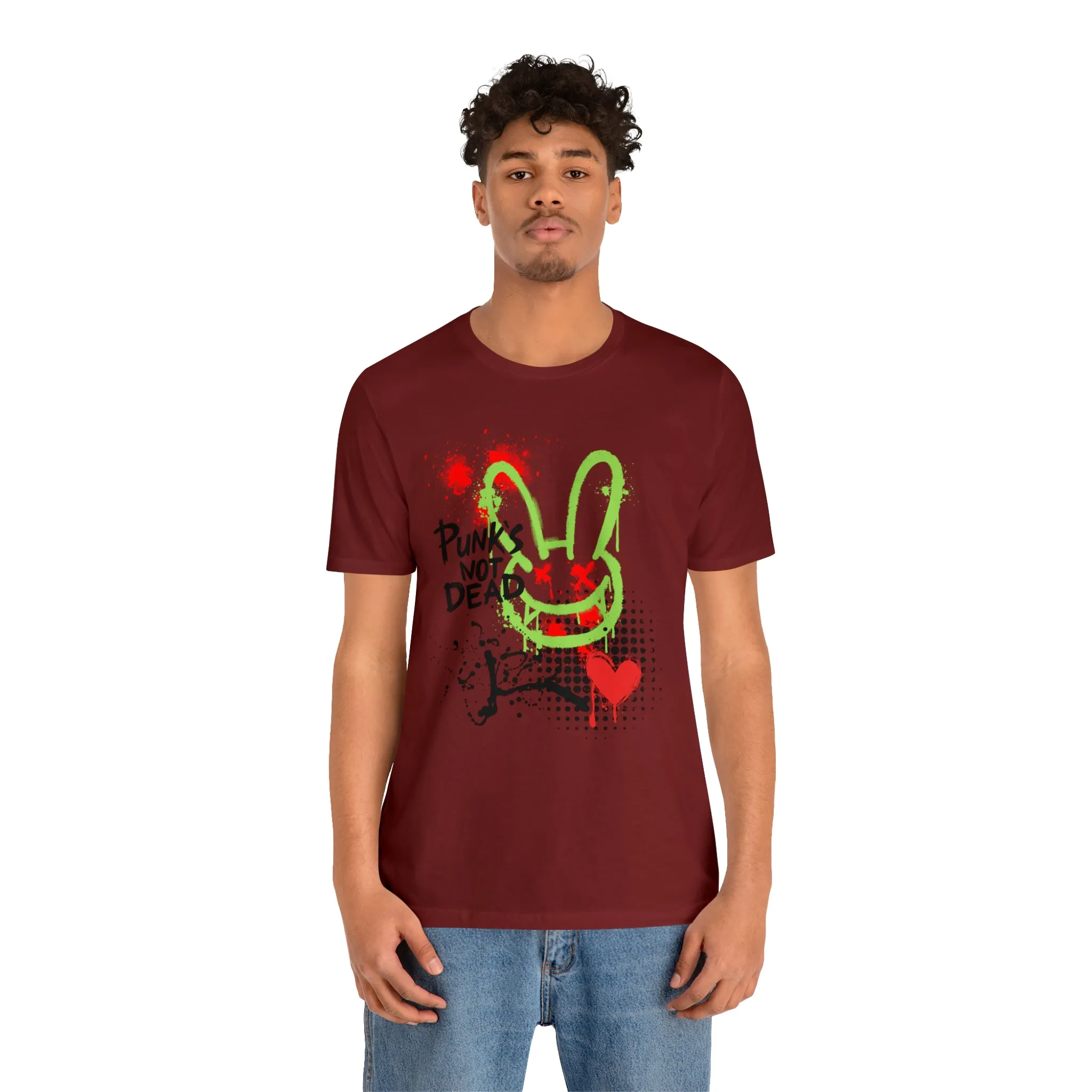 Punks not dead bunny Unisex Jersey Short Sleeve Tee