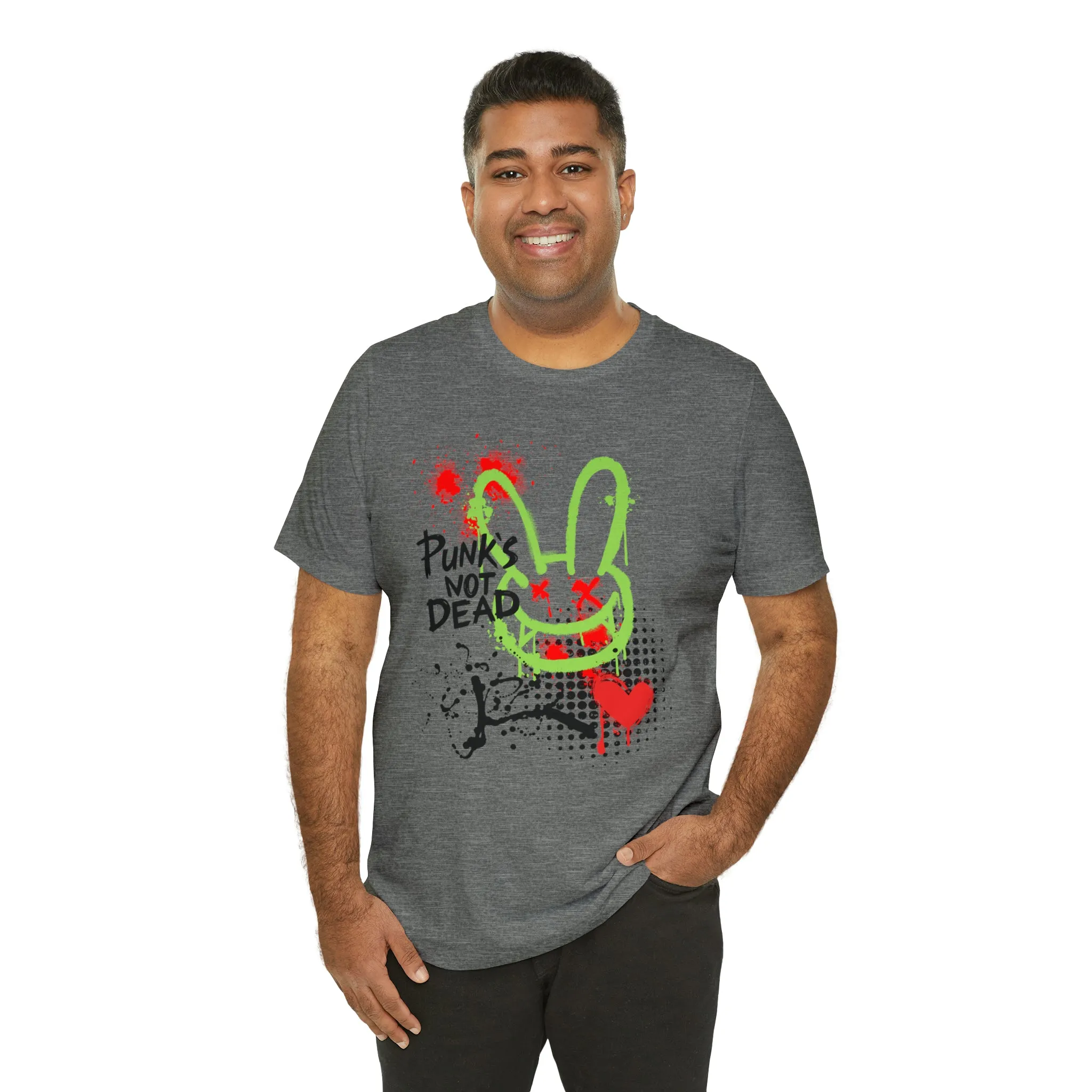 Punks not dead bunny Unisex Jersey Short Sleeve Tee