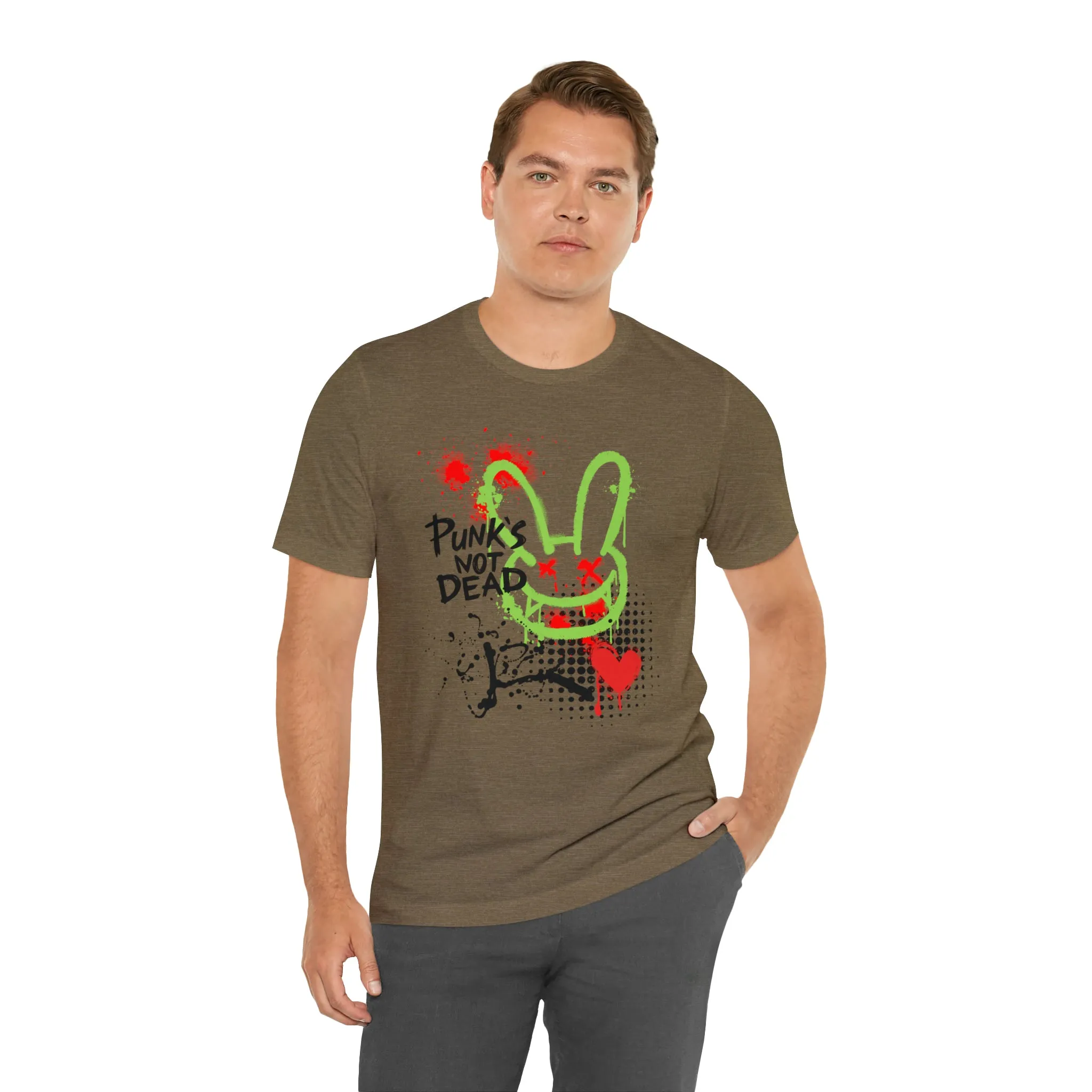 Punks not dead bunny Unisex Jersey Short Sleeve Tee