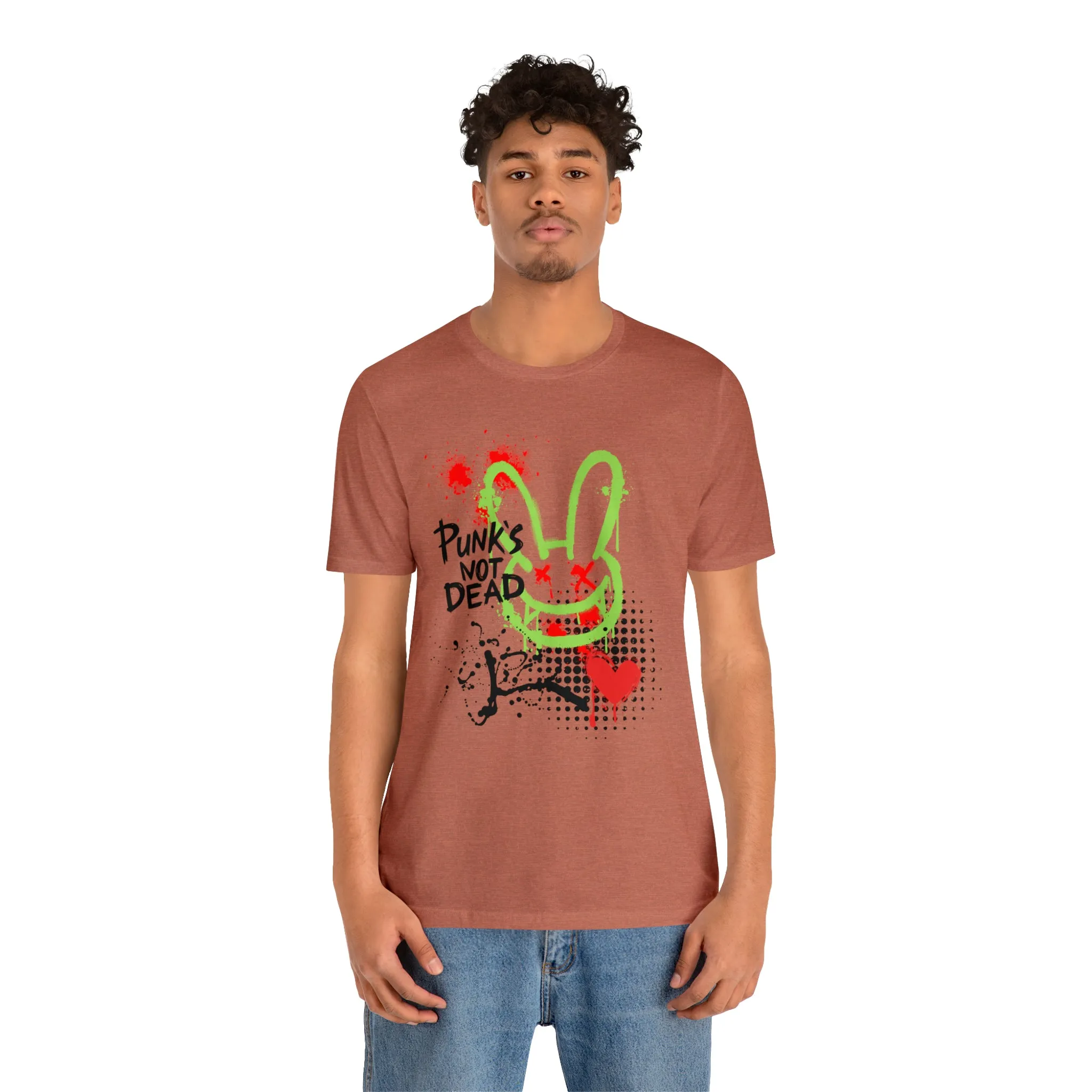 Punks not dead bunny Unisex Jersey Short Sleeve Tee