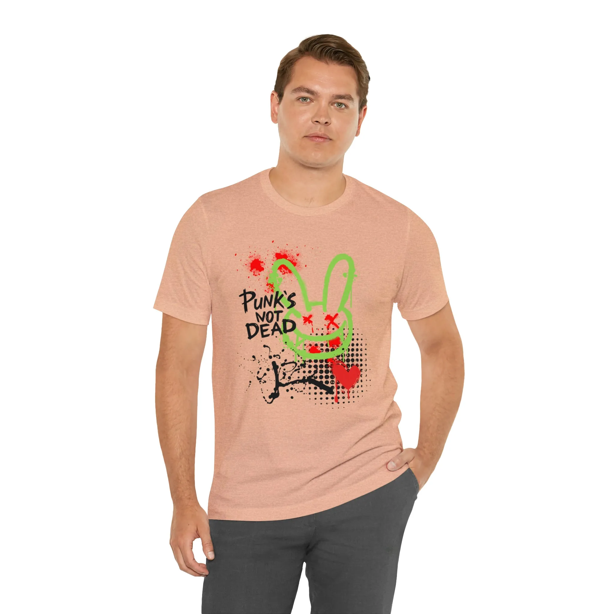 Punks not dead bunny Unisex Jersey Short Sleeve Tee