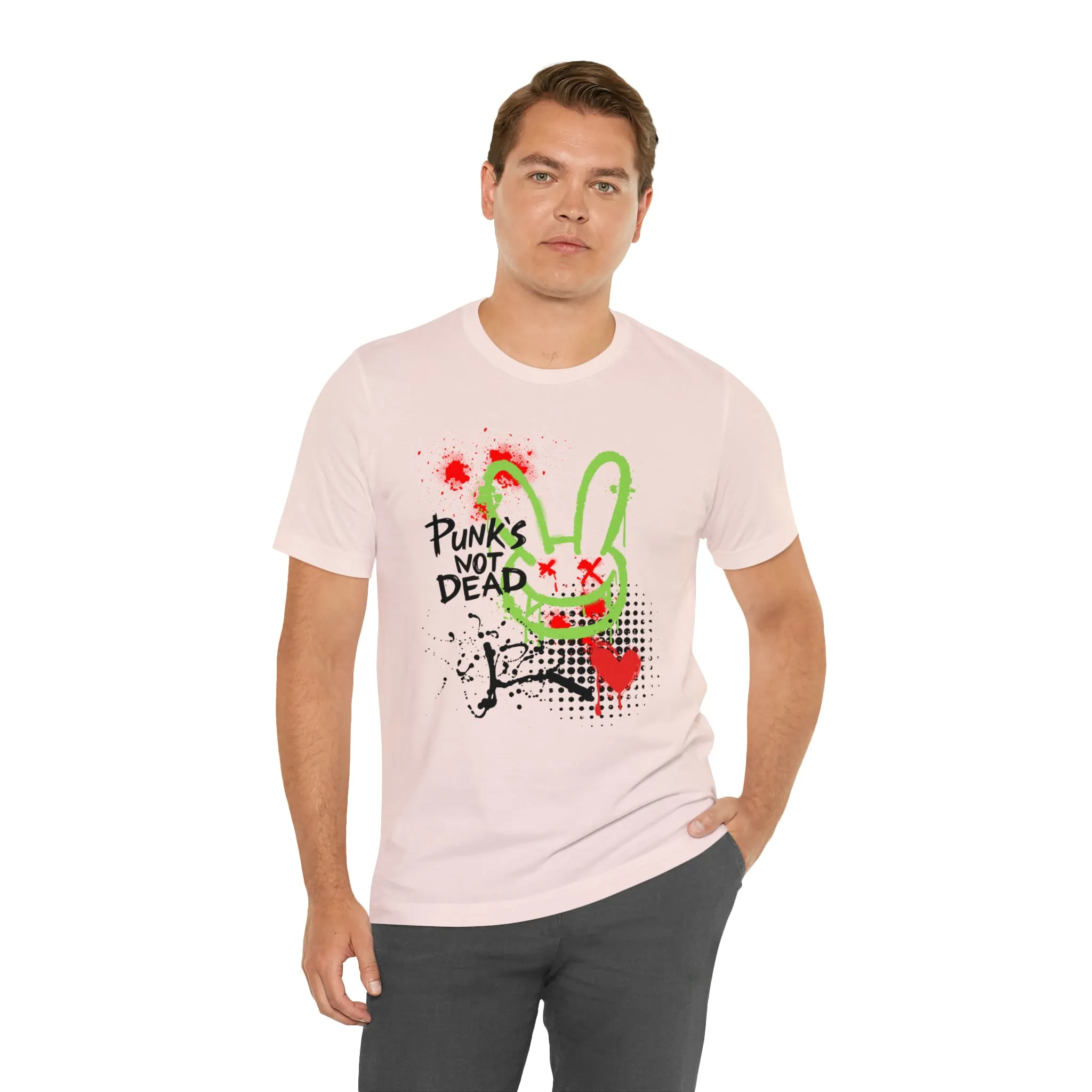 Punks not dead bunny Unisex Jersey Short Sleeve Tee