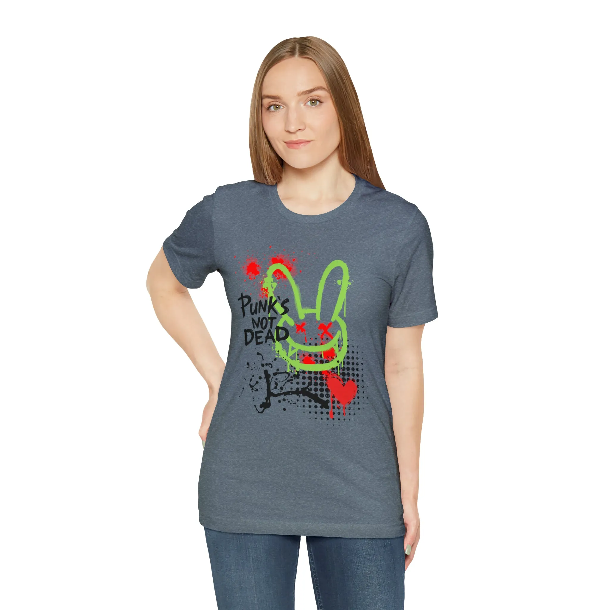 Punks not dead bunny Unisex Jersey Short Sleeve Tee