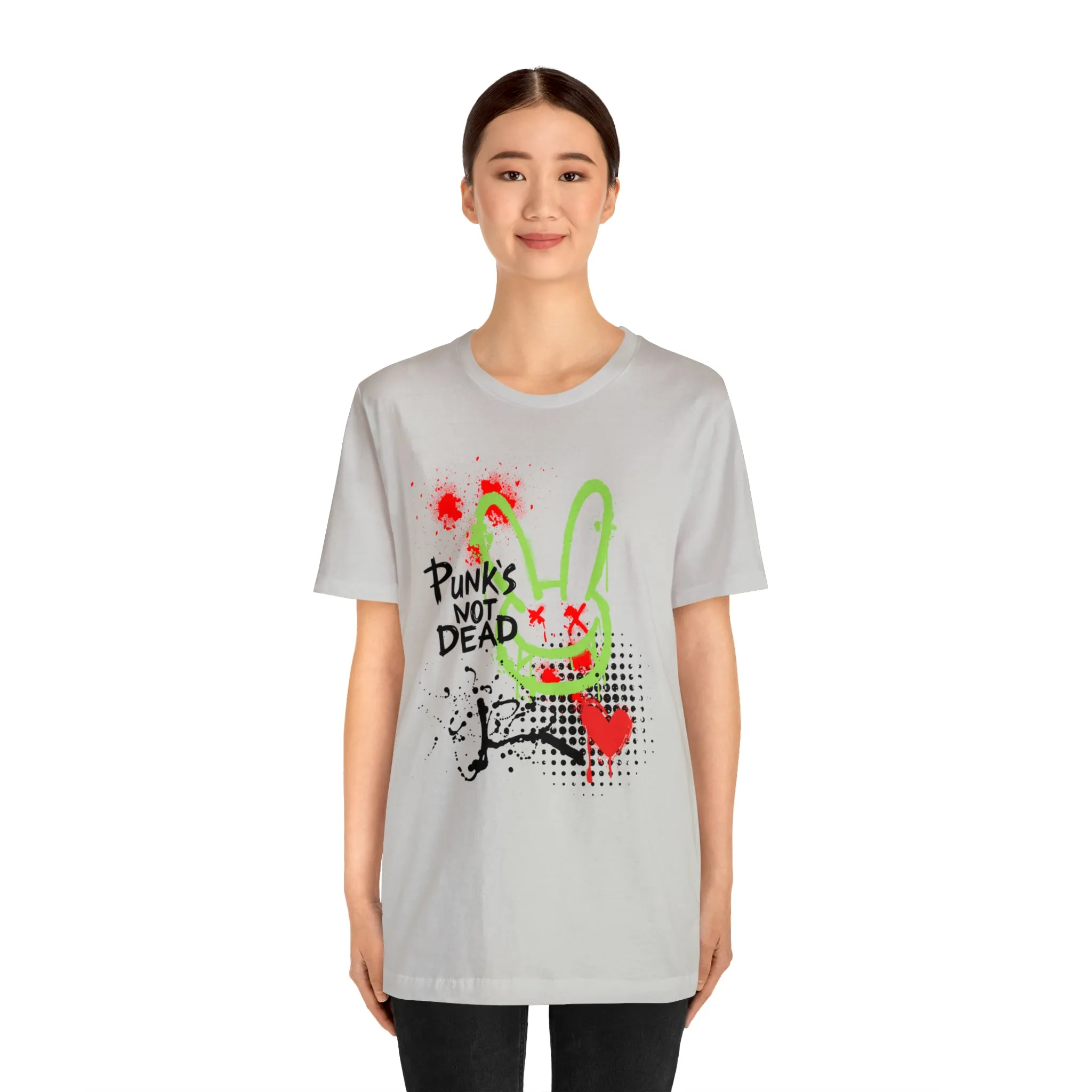 Punks not dead bunny Unisex Jersey Short Sleeve Tee