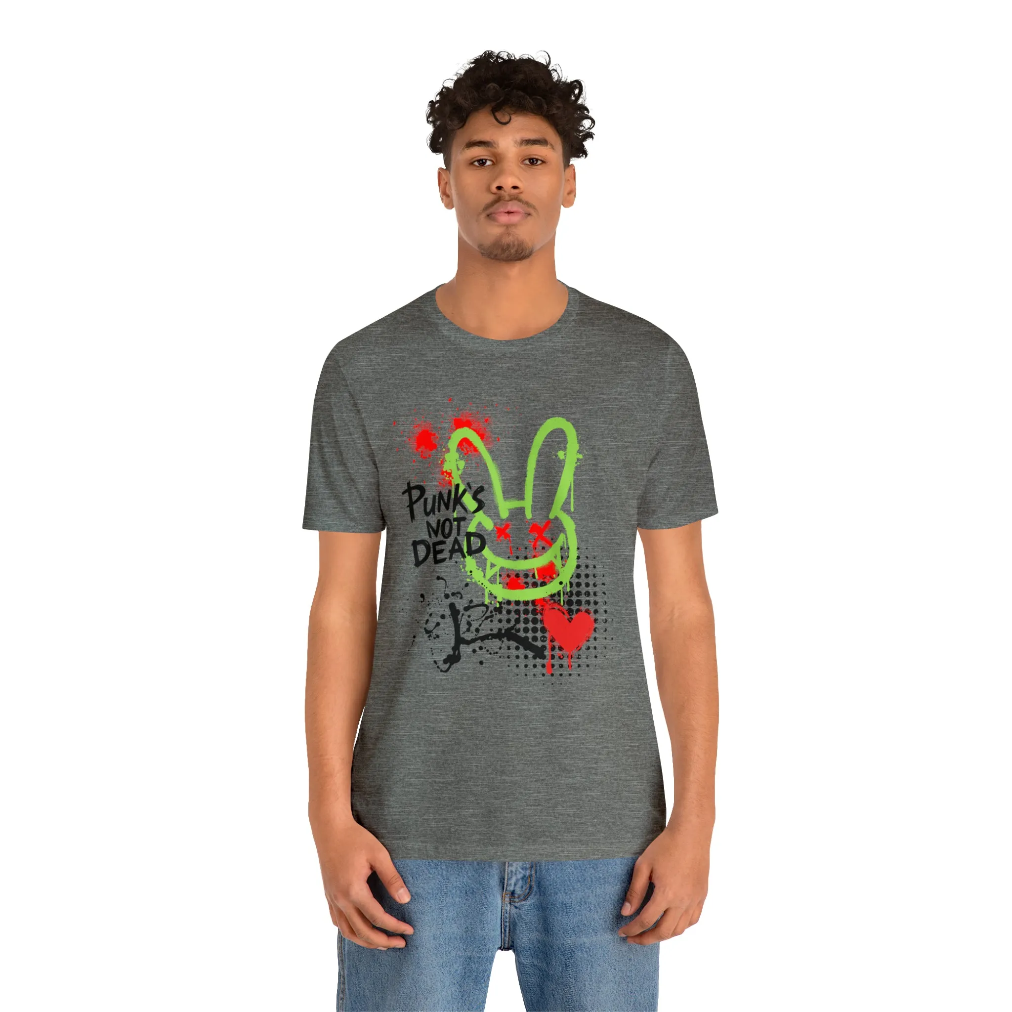 Punks not dead bunny Unisex Jersey Short Sleeve Tee