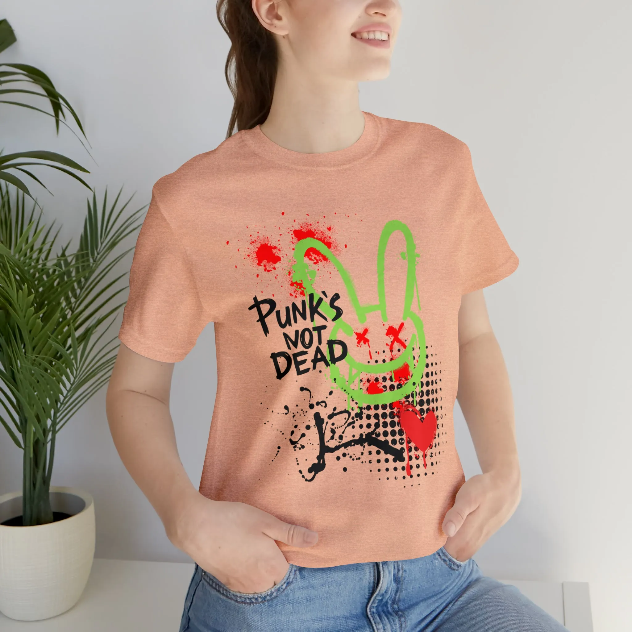 Punks not dead bunny Unisex Jersey Short Sleeve Tee