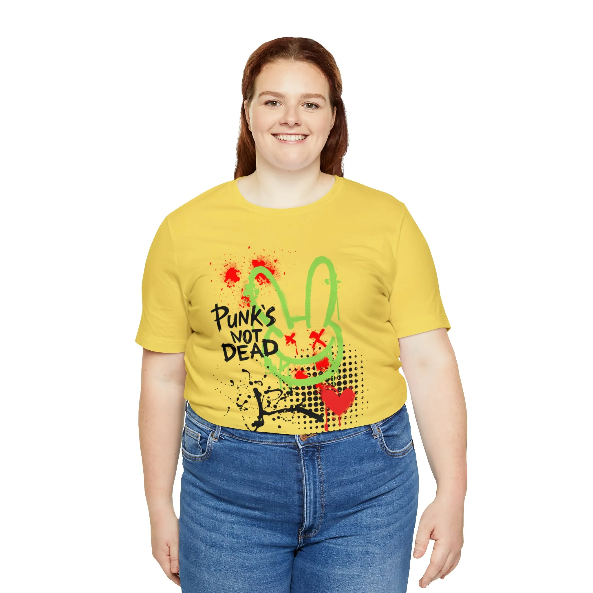 Punks not dead bunny Unisex Jersey Short Sleeve Tee