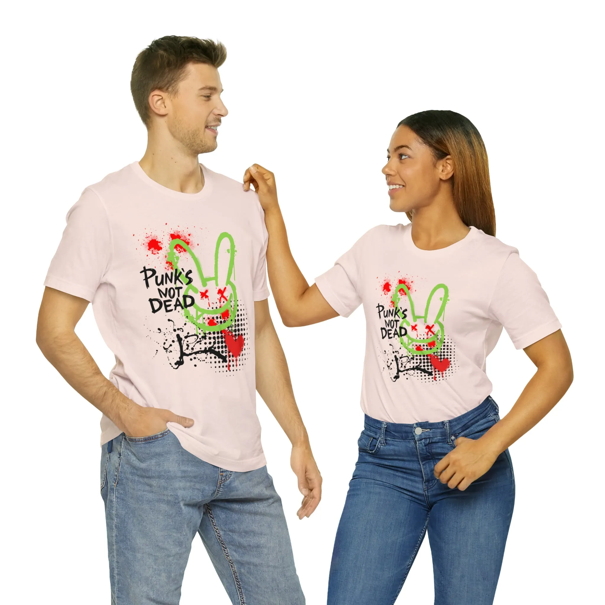 Punks not dead bunny Unisex Jersey Short Sleeve Tee