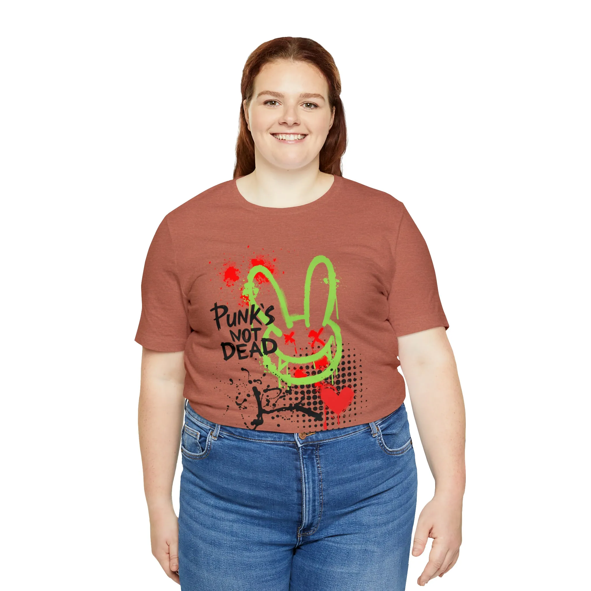 Punks not dead bunny Unisex Jersey Short Sleeve Tee