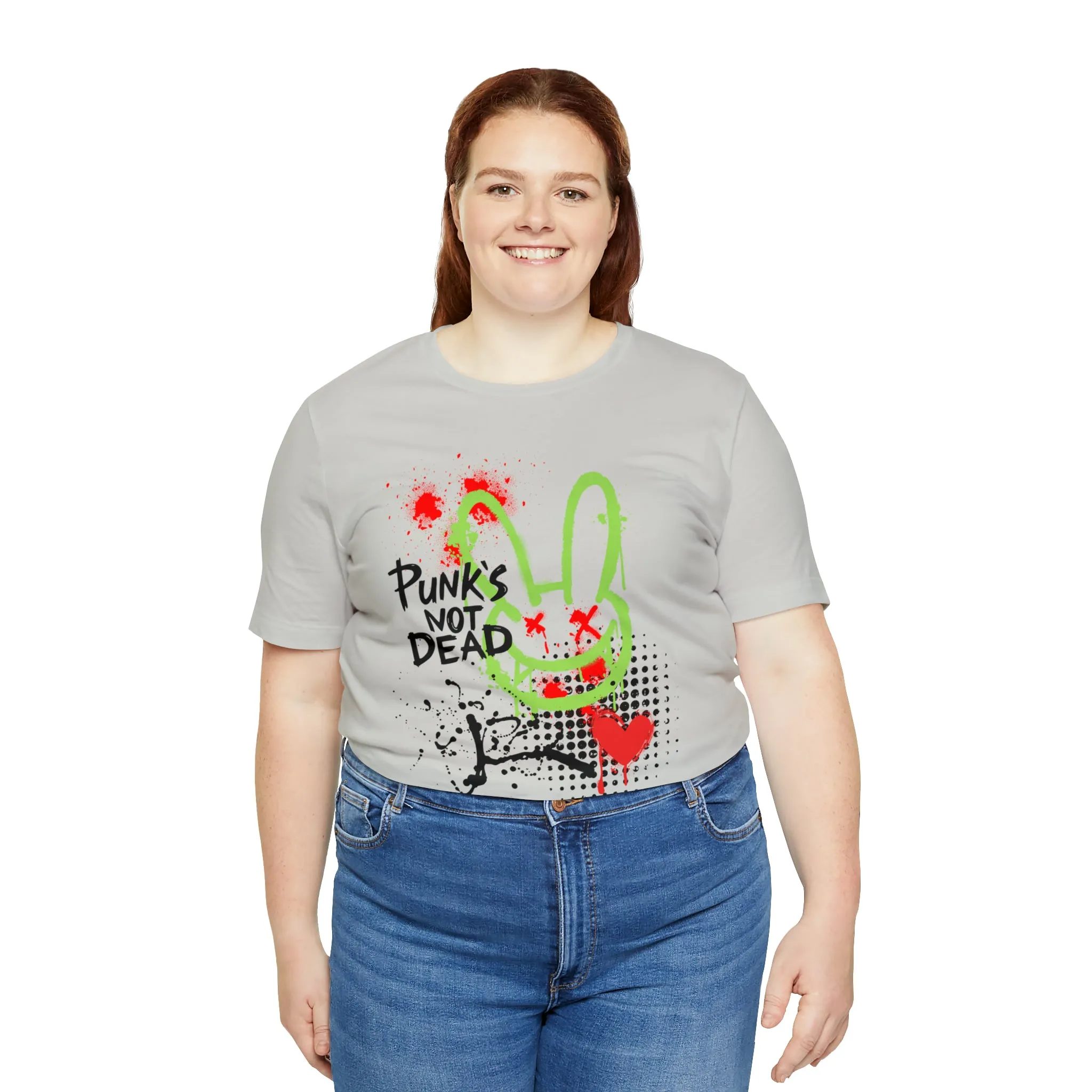 Punks not dead bunny Unisex Jersey Short Sleeve Tee