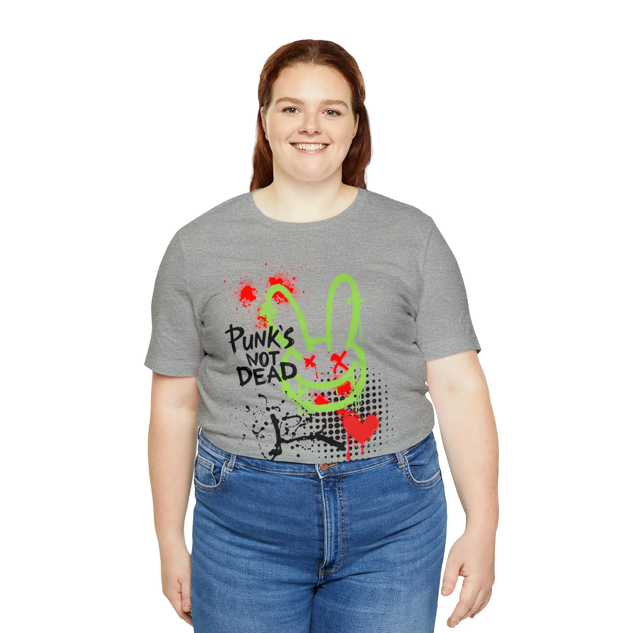 Punks not dead bunny Unisex Jersey Short Sleeve Tee