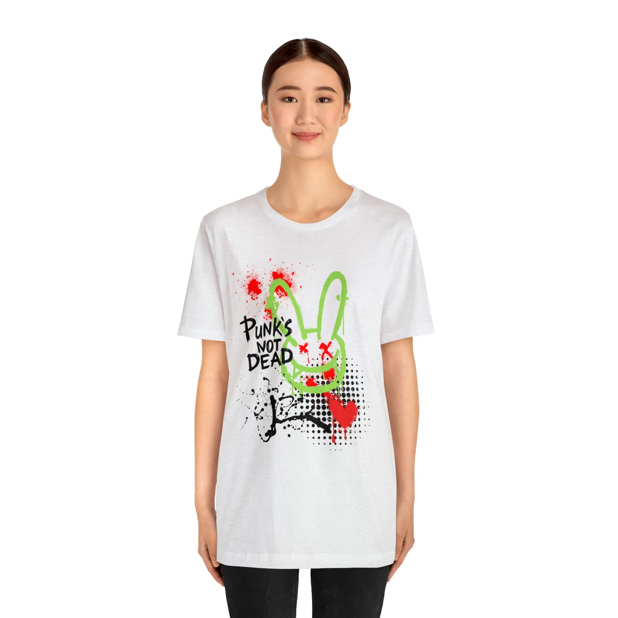 Punks not dead bunny Unisex Jersey Short Sleeve Tee