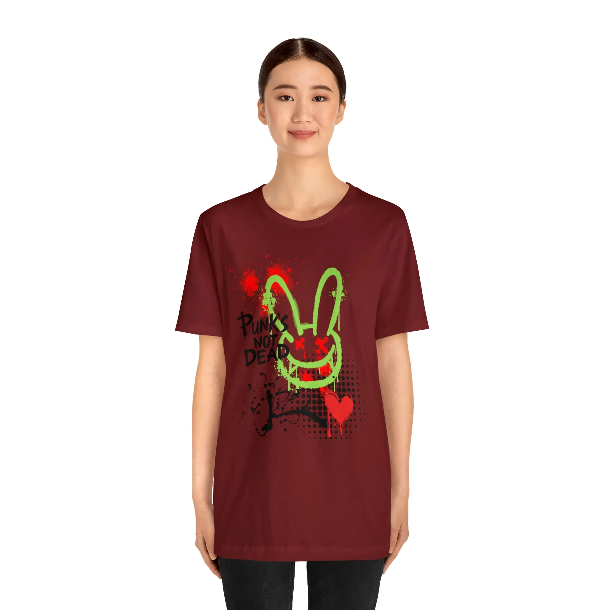 Punks not dead bunny Unisex Jersey Short Sleeve Tee