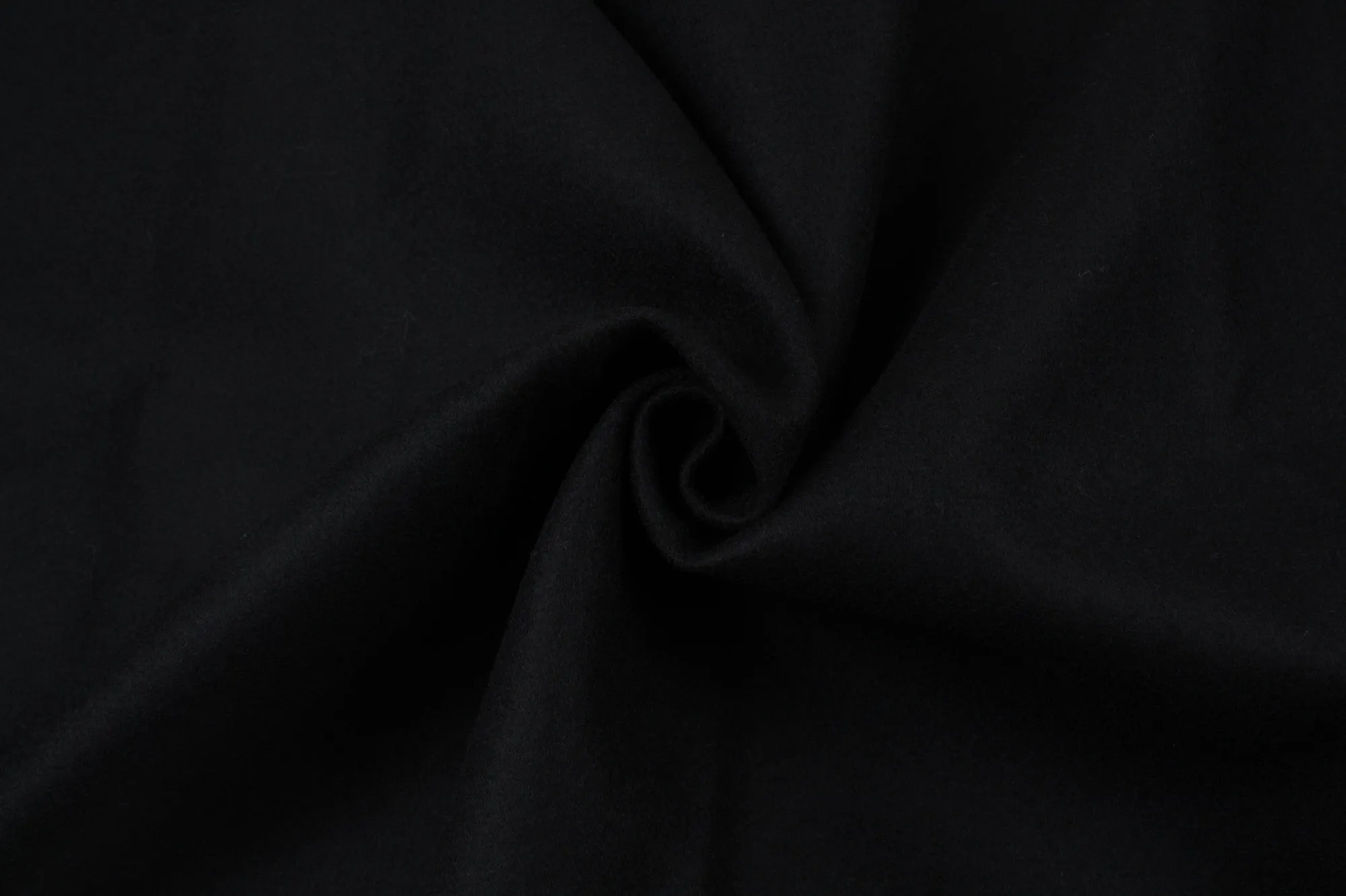 Pure Wool Felt for Coats - Black