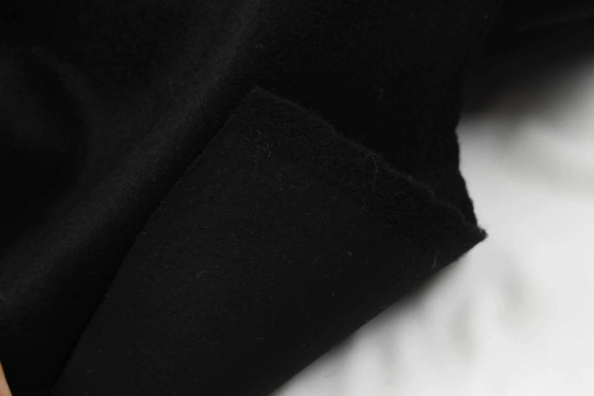 Pure Wool Felt for Coats - Black