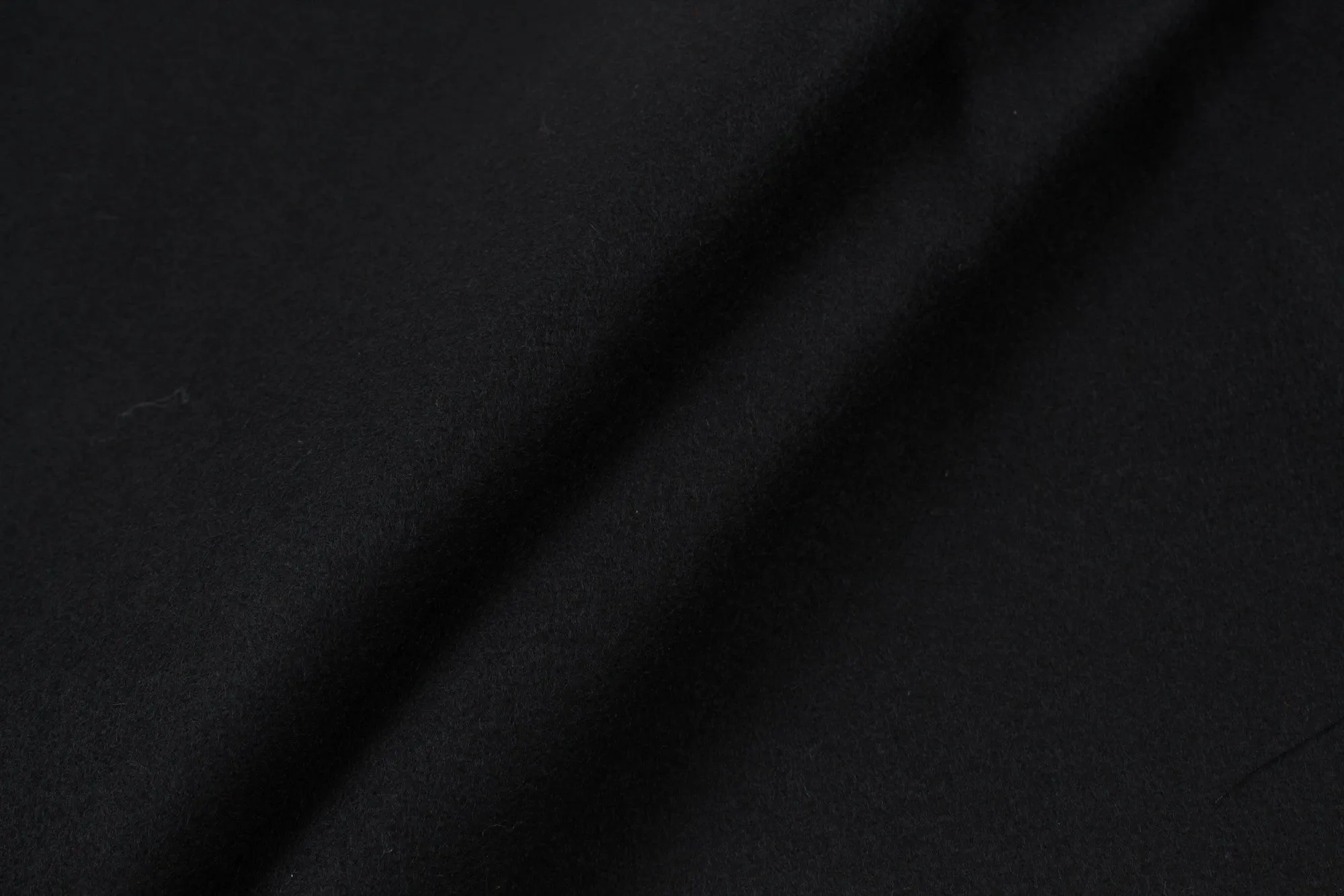 Pure Wool Felt for Coats - Black