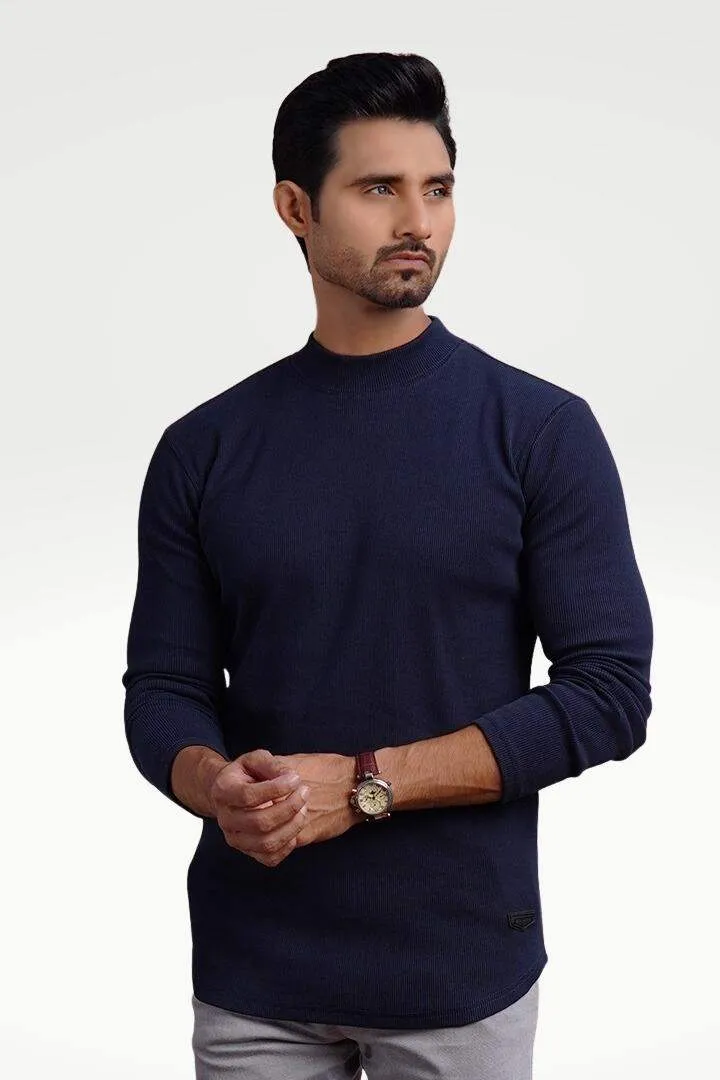 Regal Sapphire Mock Neck Sweatshirt