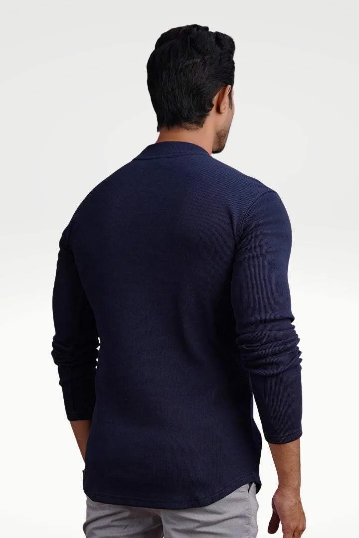 Regal Sapphire Mock Neck Sweatshirt