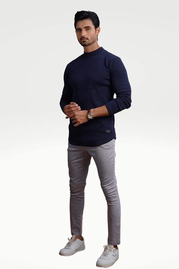 Regal Sapphire Mock Neck Sweatshirt