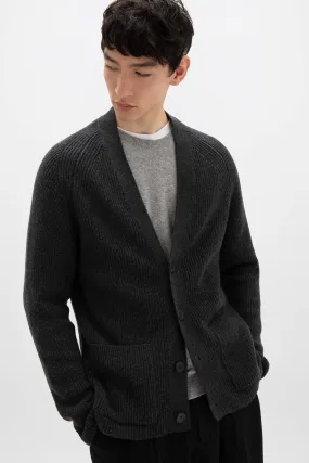 Relaxed Ribbed Cashmere Cardigan