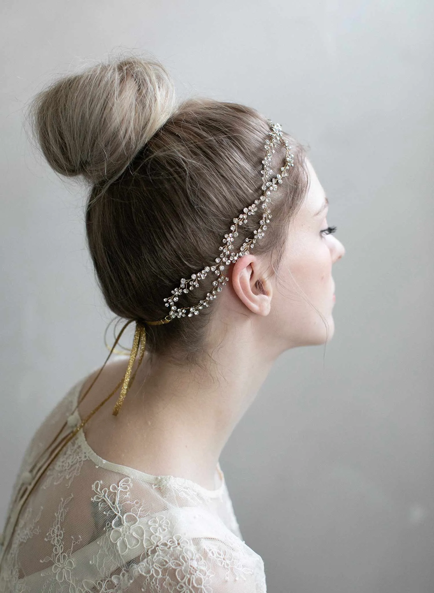 Rhinestone blossom infinity hair vine - Style #905