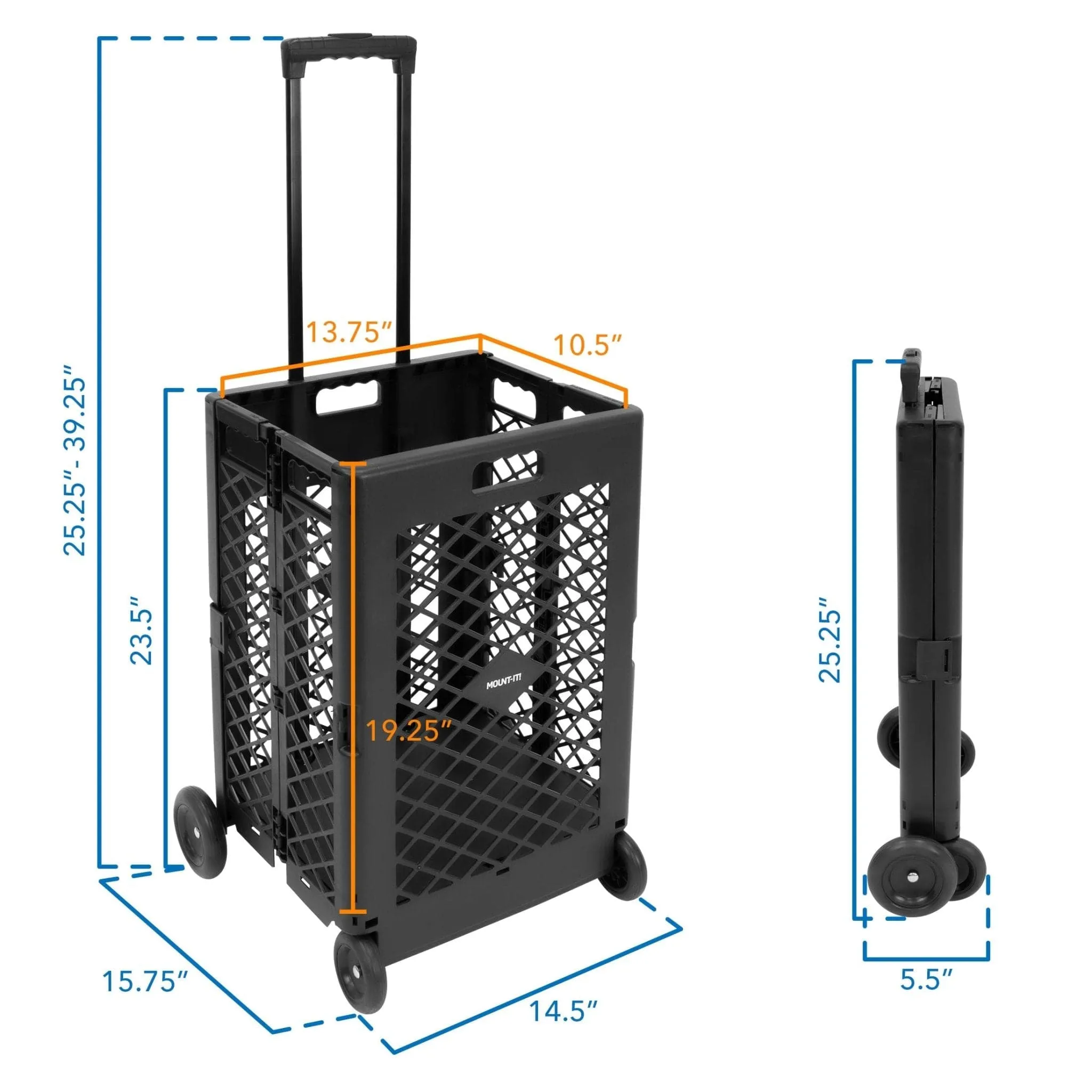 Rolling Mesh Utility Cart