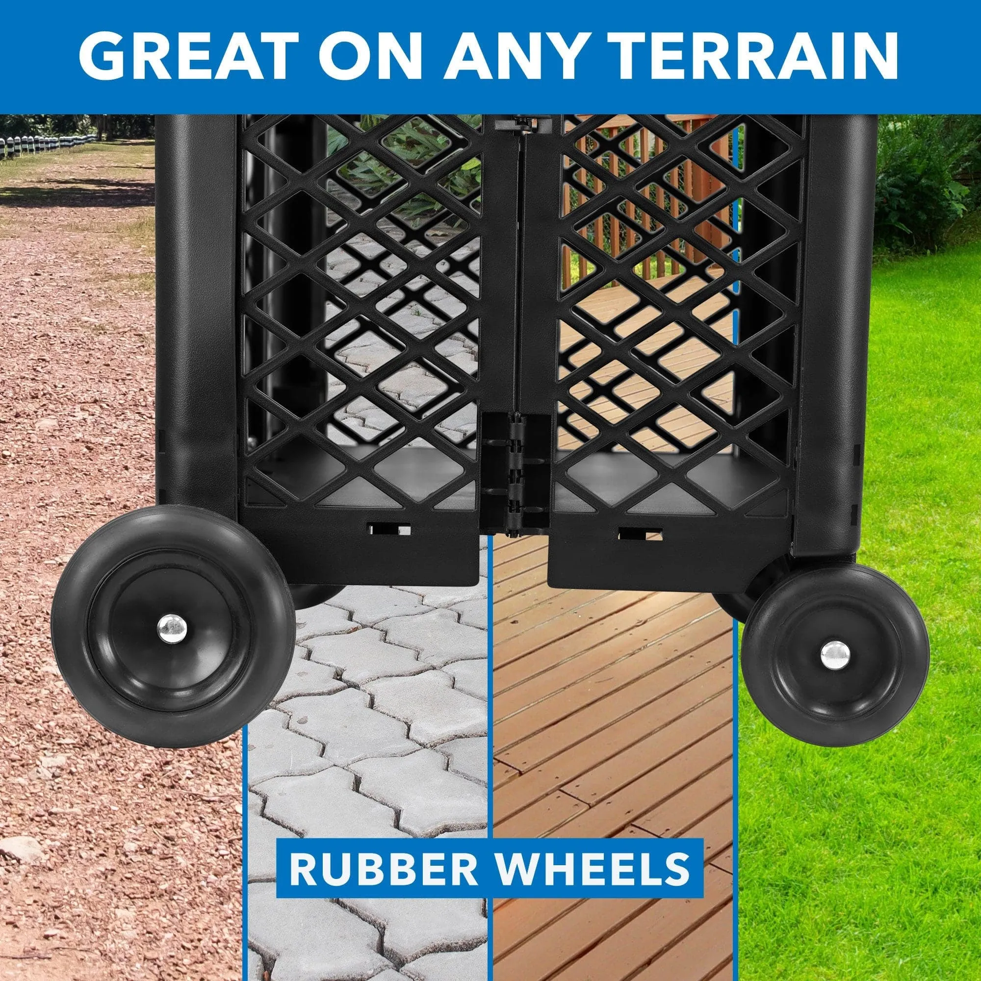 Rolling Mesh Utility Cart